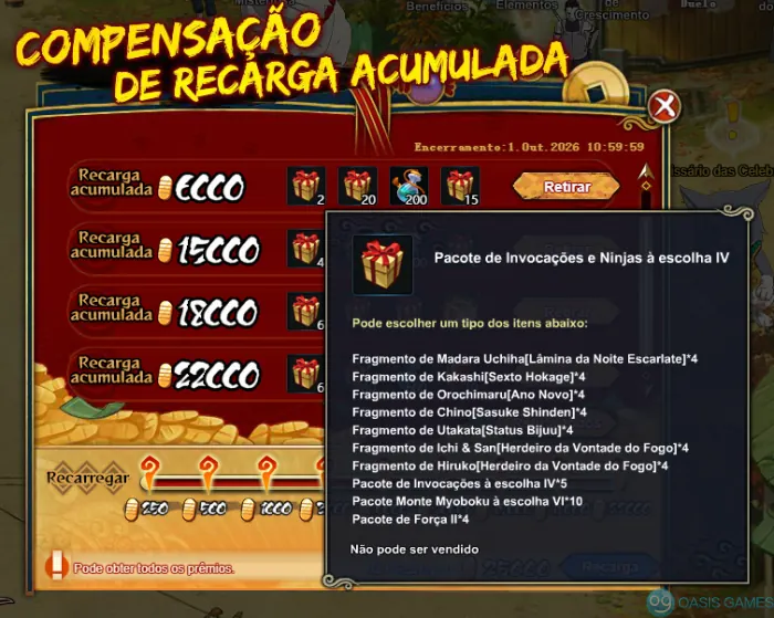 Imagem ilustrativa do evento Recarga Acumulada