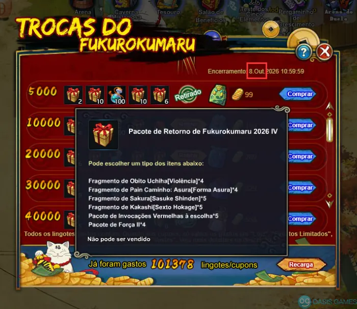 Imagem ilustrativa do evento Trocas do Fukurokumaru