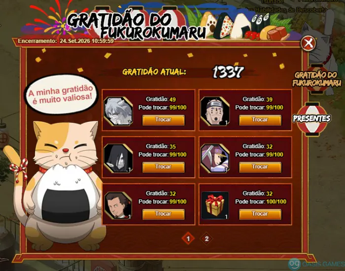 Imagem ilustrativa do evento Gratidão do Fukurokumaru