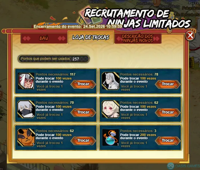 Imagem ilustrativa do evento Recrutamento de Ninjas Limitados