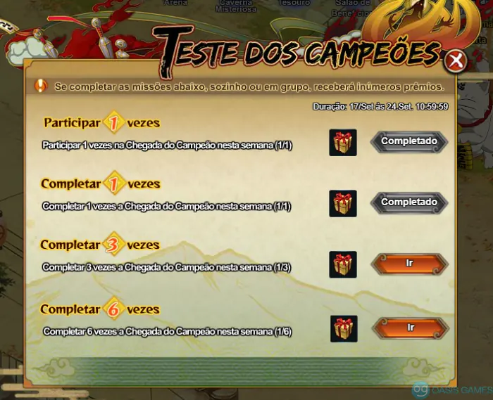 Imagem ilustrativa do evento Teste dos Campeões