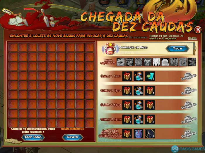 Imagem ilustrativa do evento Chegada da Dez Caudas